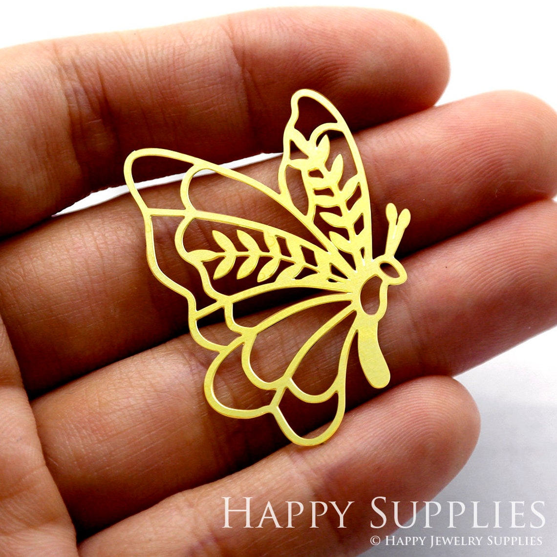 2pcs Brass Jewelry Charms, Butterfly Raw Brass Earring Charms, Brass Jewelry Pendants, Raw Brass Jewelry Findings, Brass Pendants Jewelry Wholesale (RD1119)