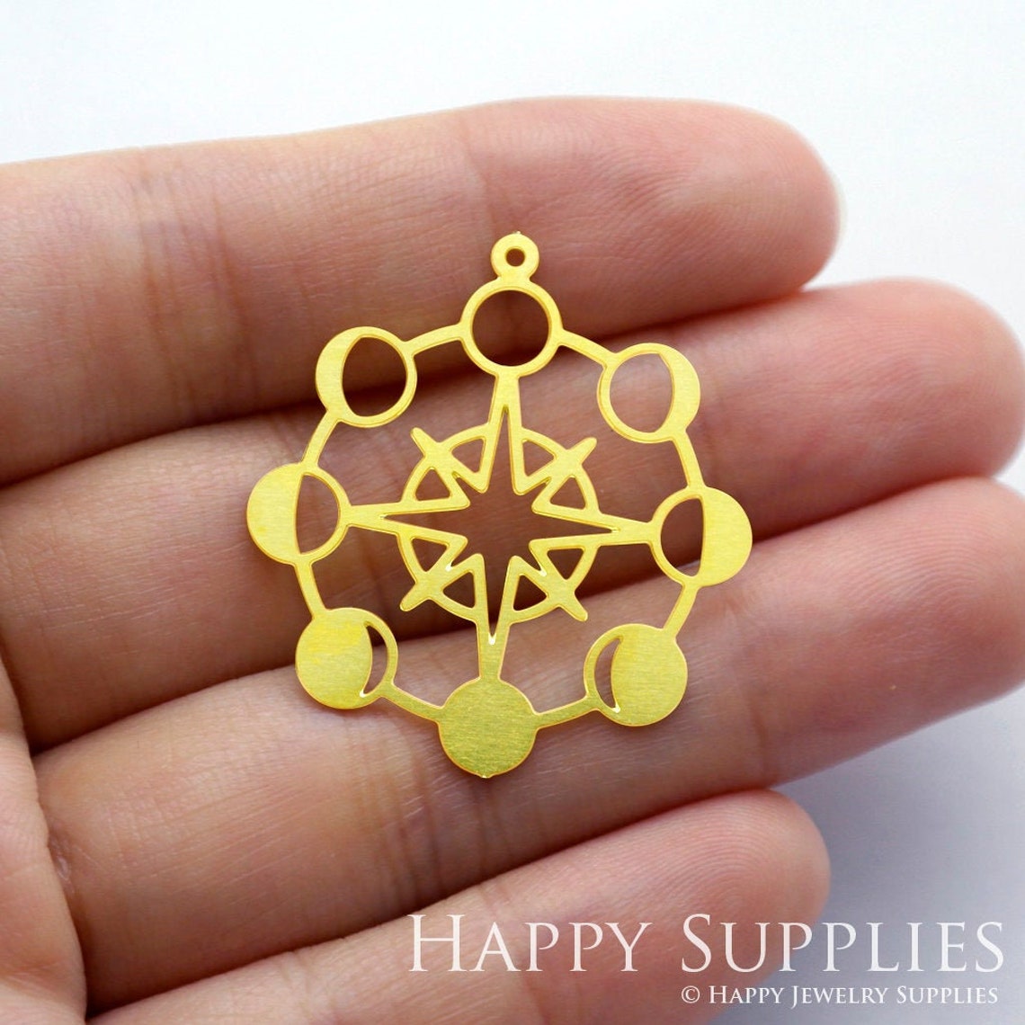 2pcs Brass Jewelry Charms,Moon phase Raw Brass Earring Charms, Brass Jewelry Pendants, Raw Brass Jewelry Findings, Brass Pendants Jewelry Wholesale (RD1240)
