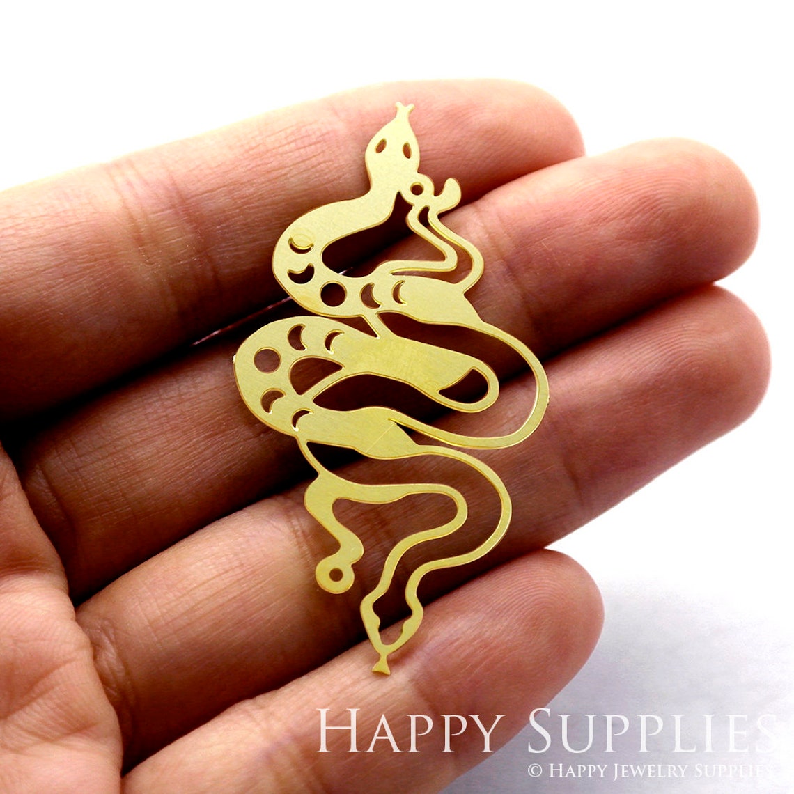 2pcs Brass Jewelry Charms, Snake Raw Brass Earring Charms, Brass Jewelry Pendants, Raw Brass Jewelry Findings, Brass Pendants Jewelry Wholesale (RD1179)