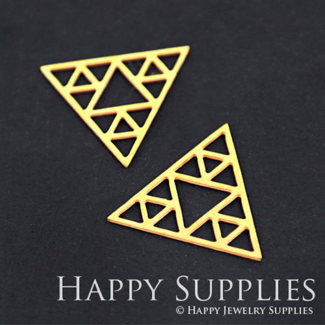 2pcs Brass Jewelry Charms,Geometry Triangle Raw Brass Earring Charms, Brass Jewelry Pendants, Raw Brass Jewelry Findings, Brass Pendants Jewelry Wholesale (RD137)
