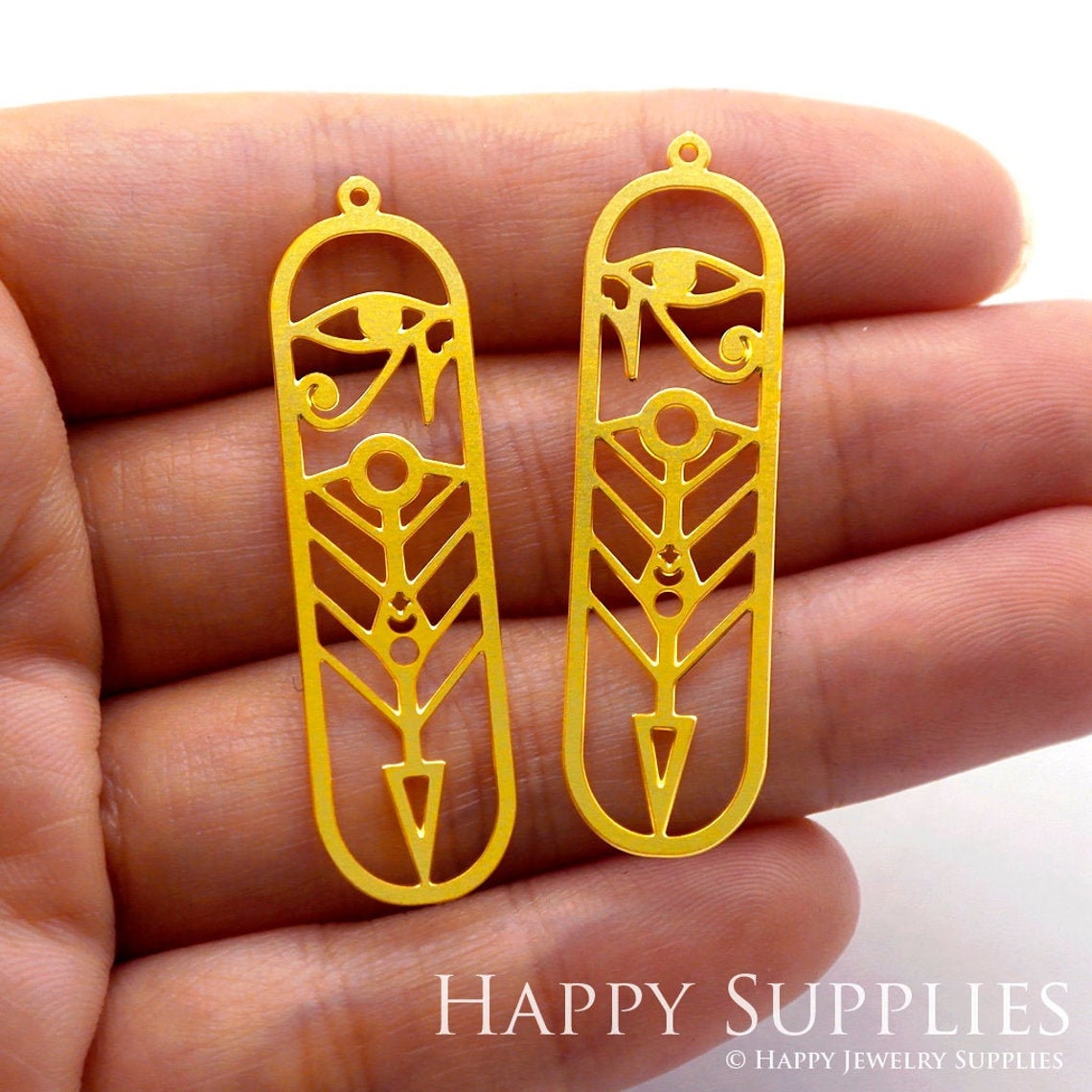 2pcs Brass Jewelry Charms, Eye Raw Brass Earring Charms, Brass Jewelry Pendants, Raw Brass Jewelry Findings, Brass Pendants Jewelry Wholesale (RD1068)