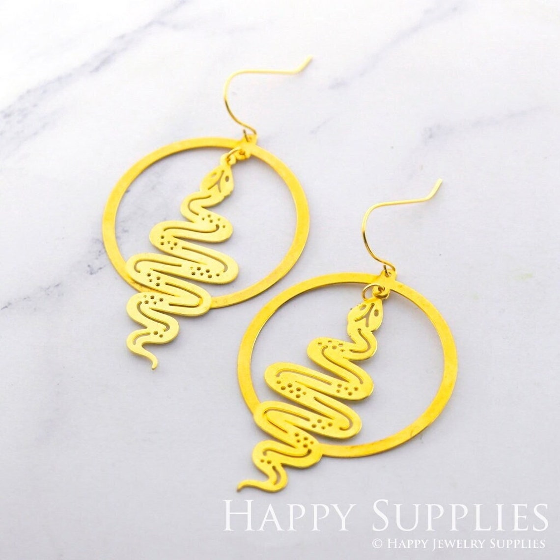 2pcs Brass Jewelry Charms, Snake Raw Brass Earring Charms, Brass Jewelry Pendants, Raw Brass Jewelry Findings, Brass Pendants Jewelry Wholesale (RD1064+532)