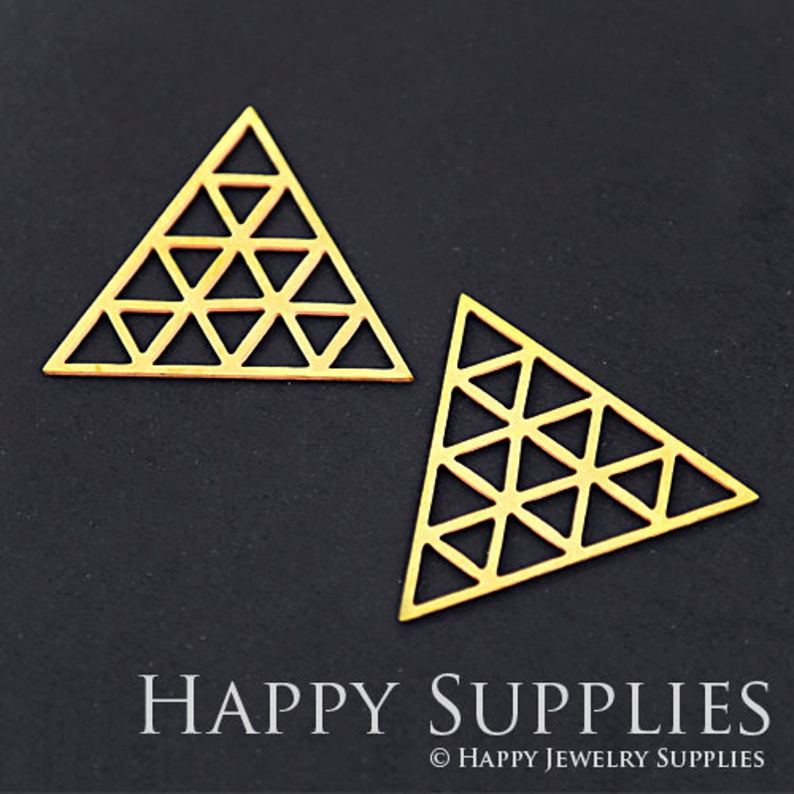 2pcs Brass Jewelry Charms, Triangle Raw Brass Earring Charms, Brass Jewelry Pendants, Raw Brass Jewelry Findings, Brass Pendants Jewelry Wholesale (RD120)