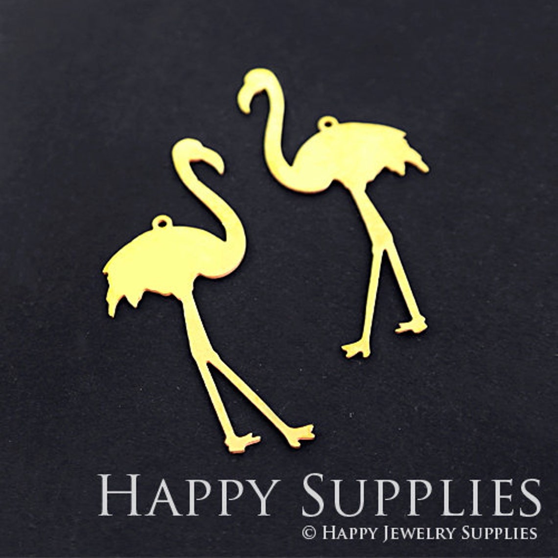 2pcs Brass Jewelry Charms,Flamingo Raw Brass Earring Charms, Brass Jewelry Pendants, Raw Brass Jewelry Findings, Brass Pendants Jewelry Wholesale (RD141)