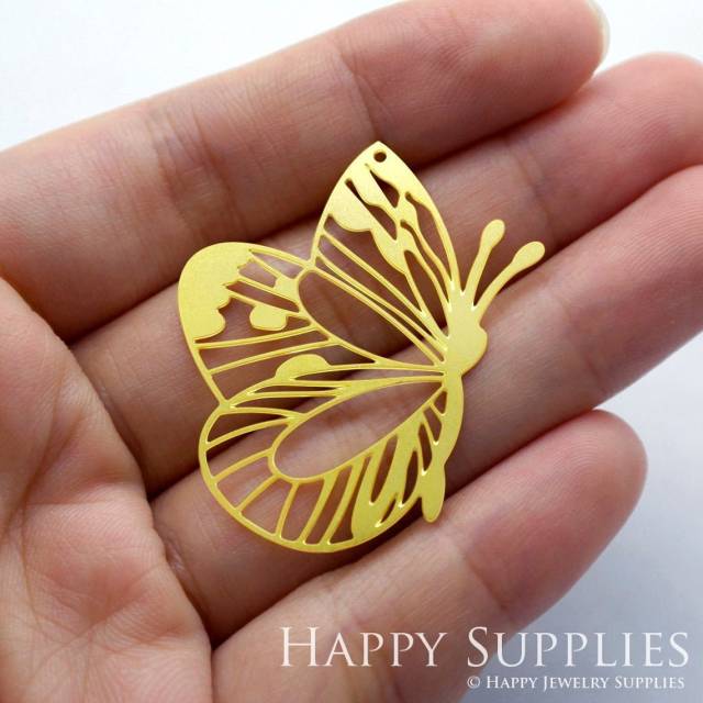 2pcs Brass Jewelry Charms, Butterfly Raw Brass Earring Charms, Brass Jewelry Pendants, Raw Brass Jewelry Findings, Brass Pendants Jewelry Wholesale (RD1265)