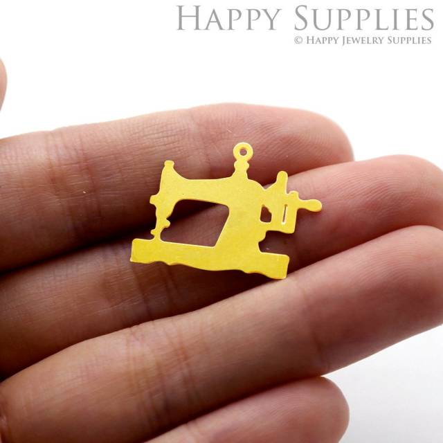 2pcs Brass Jewelry Charms, Sewing machine Raw Brass Earring Charms, Brass Jewelry Pendants, Raw Brass Jewelry Findings, Brass Pendants Jewelry Wholesale (RD134)