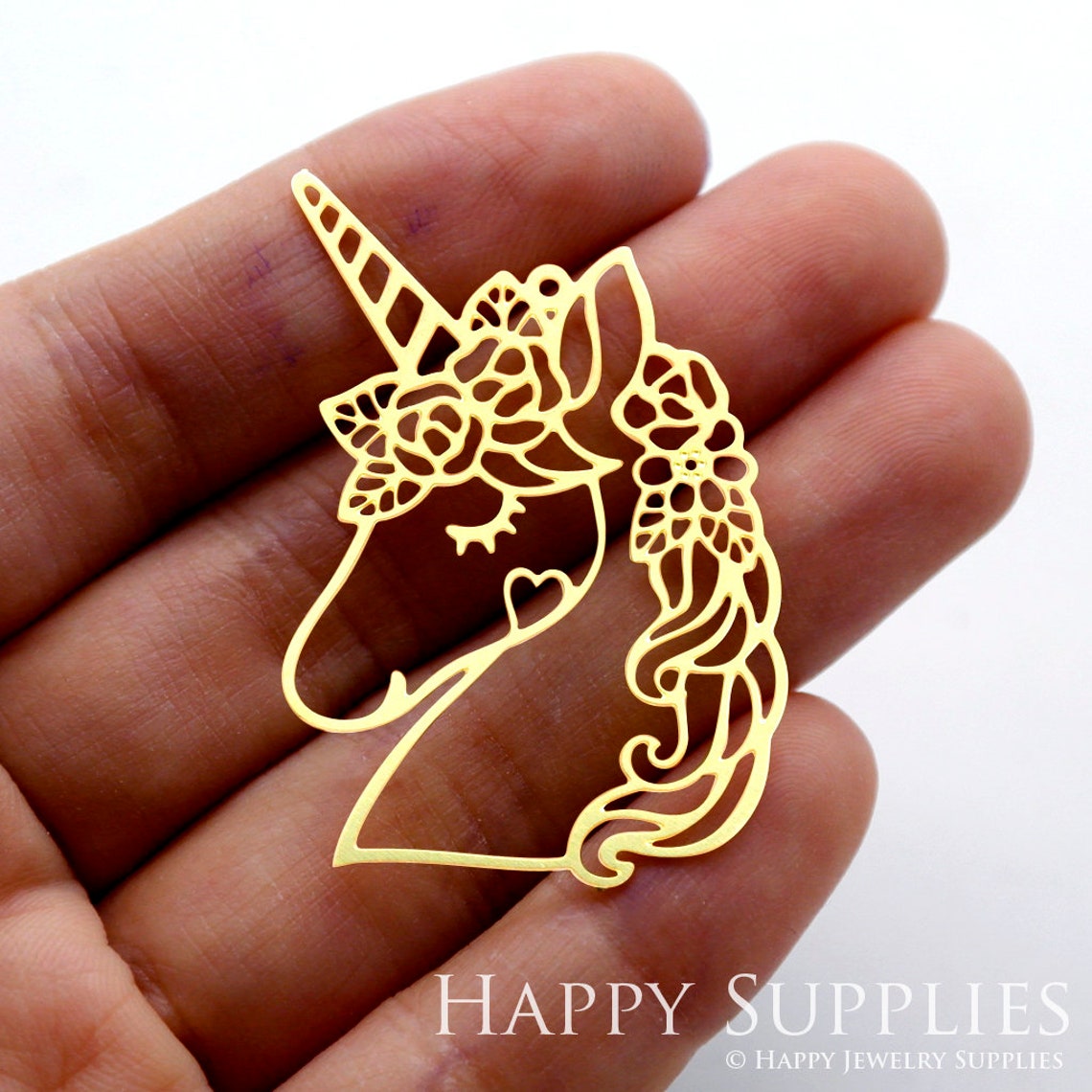 2pcs Brass Jewelry Charms, Unicorn Raw Brass Earring Charms, Brass Jewelry Pendants, Raw Brass Jewelry Findings, Brass Pendants Jewelry Wholesale (RD1532)