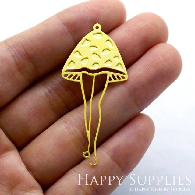 2pcs Brass Jewelry Charms, Mushroom Raw Brass Earring Charms, Brass Jewelry Pendants, Raw Brass Jewelry Findings, Brass Pendants Jewelry Wholesale (RD1351)