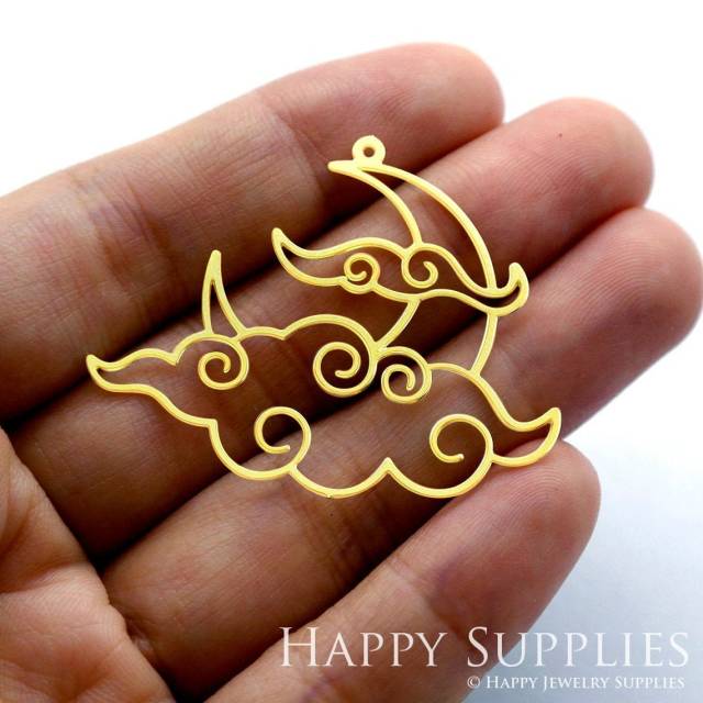 2pcs Brass Jewelry Charms, Cloud Raw Brass Earring Charms, Brass Jewelry Pendants, Raw Brass Jewelry Findings, Brass Pendants Jewelry Wholesale (RD1354)
