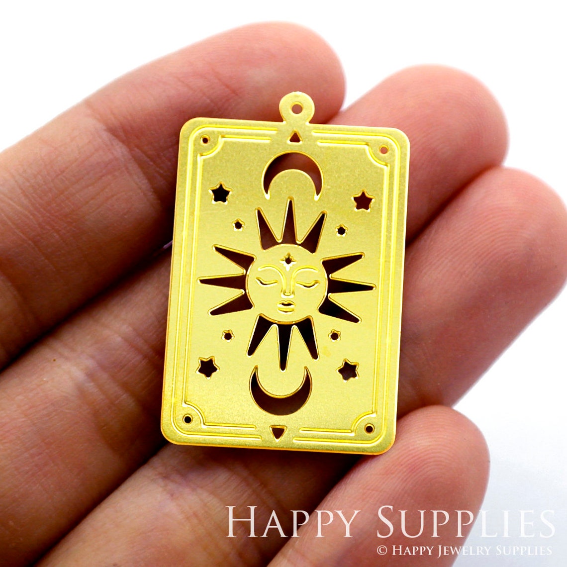 2pcs Brass Jewelry Charms, Tarot Raw Brass Earring Charms, Brass Jewelry Pendants, Raw Brass Jewelry Findings, Brass Pendants Jewelry Wholesale (RD1481)