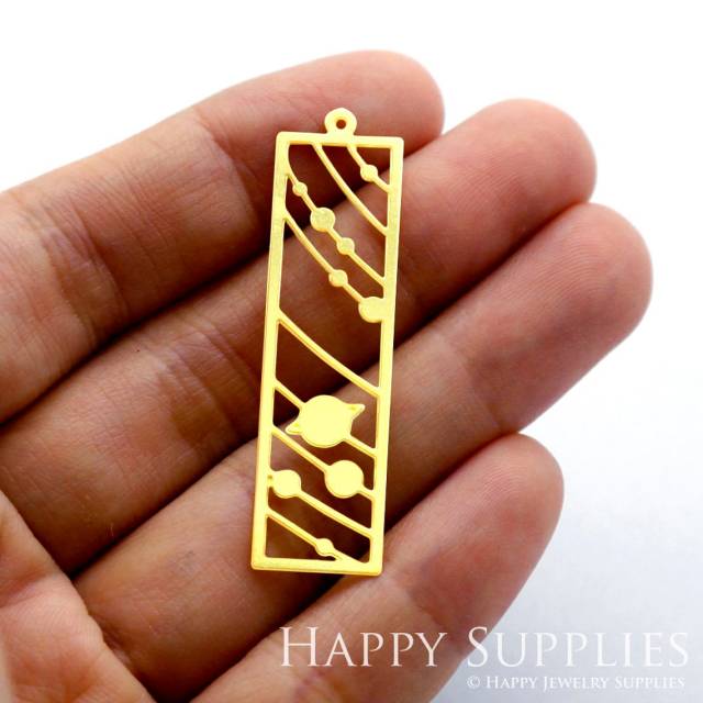 2pcs Brass Jewelry Charms, Rectangle Raw Brass Earring Charms, Brass Jewelry Pendants, Raw Brass Jewelry Findings, Brass Pendants Jewelry Wholesale (RD1483)