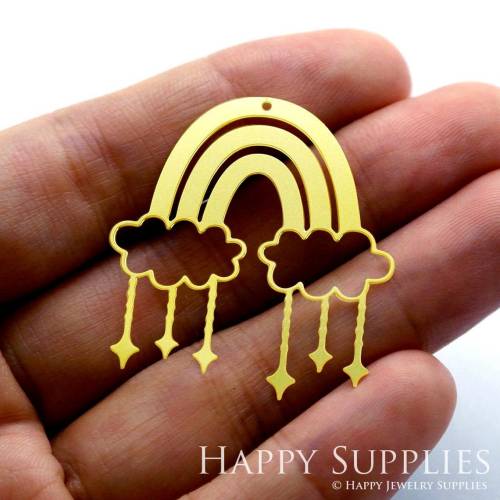 2pcs Brass Jewelry Charms, Cloud Raw Brass Earring Charms, Brass Jewelry Pendants, Raw Brass Jewelry Findings, Brass Pendants Jewelry Wholesale (RD1367)