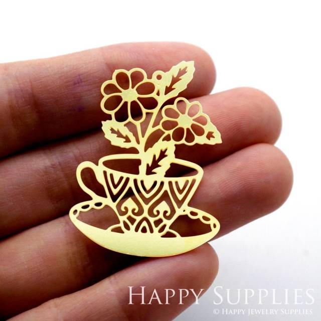 2pcs Brass Jewelry Charms, Cup Raw Brass Earring Charms, Brass Jewelry Pendants, Raw Brass Jewelry Findings, Brass Pendants Jewelry Wholesale (RD1533)