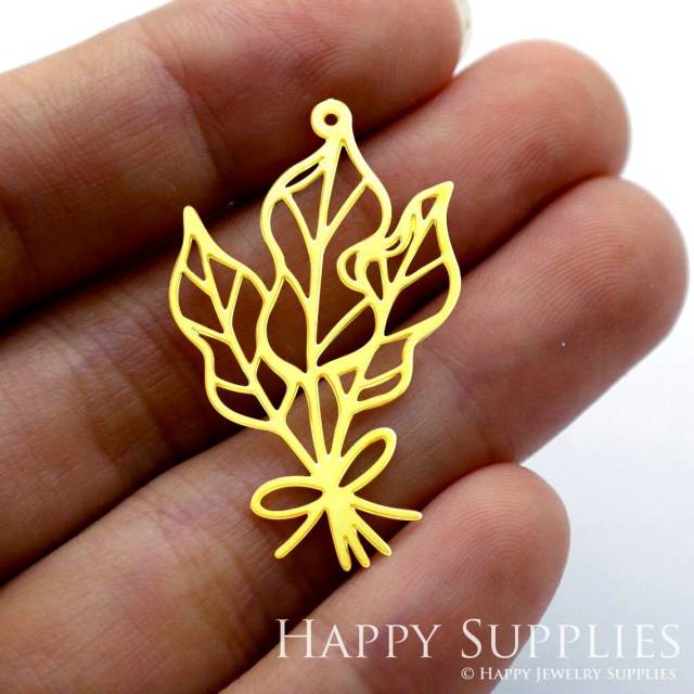 2pcs Brass Jewelry Charms, Leaf Raw Brass Earring Charms, Brass Jewelry Pendants, Raw Brass Jewelry Findings, Brass Pendants Jewelry Wholesale (RD1413)