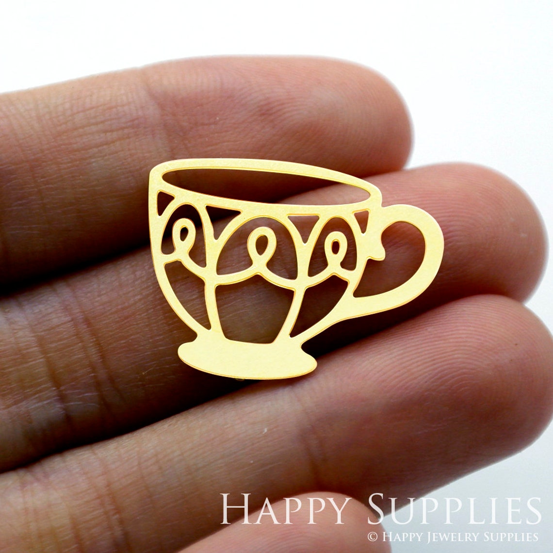 2pcs Brass Jewelry Charms, Cup Raw Brass Earring Charms, Brass Jewelry Pendants, Raw Brass Jewelry Findings, Brass Pendants Jewelry Wholesale (RD1517)