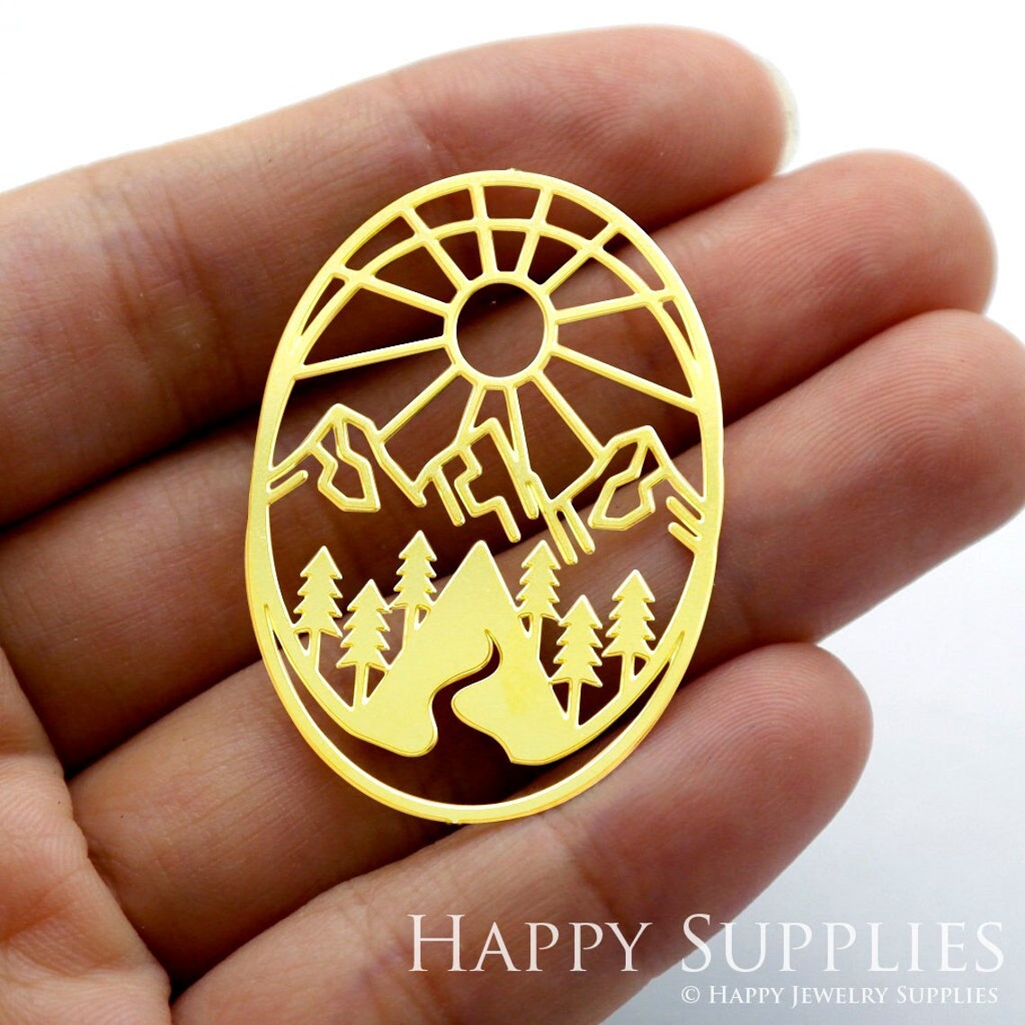2pcs Brass Jewelry Charms, Oval Raw Brass Earring Charms, Brass Jewelry Pendants, Raw Brass Jewelry Findings, Brass Pendants Jewelry Wholesale (RD1408)
