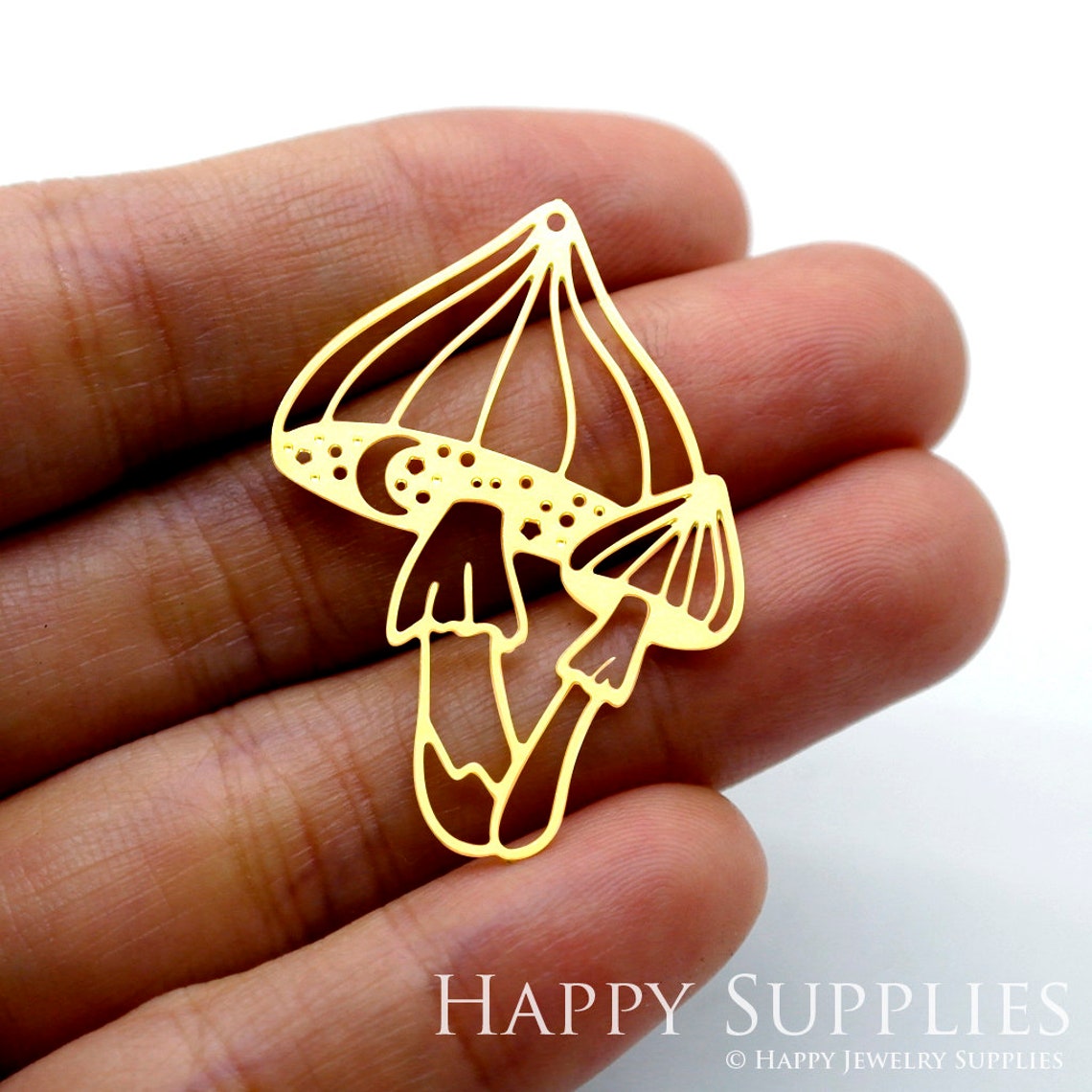 2pcs Brass Jewelry Charms, Mushroom Raw Brass Earring Charms, Brass Jewelry Pendants, Raw Brass Jewelry Findings, Brass Pendants Jewelry Wholesale (RD1536)