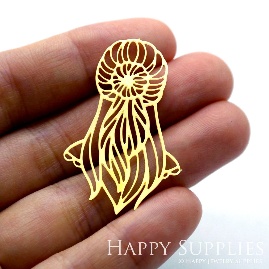 2pcs Brass Jewelry Charms, Hair Raw Brass Earring Charms, Brass Jewelry Pendants, Raw Brass Jewelry Findings, Brass Pendants Jewelry Wholesale (RD1513)