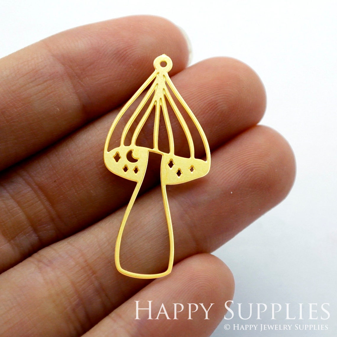 2pcs Brass Jewelry Charms, Mushroom Raw Brass Earring Charms, Brass Jewelry Pendants, Raw Brass Jewelry Findings, Brass Pendants Jewelry Wholesale (RD1428)