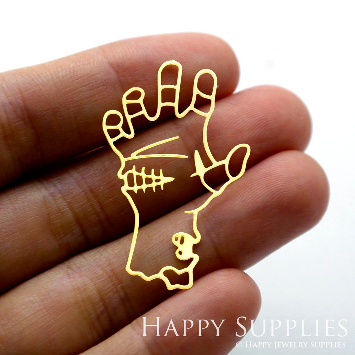2pcs Brass Jewelry Charms, Hand Raw Brass Earring Charms, Brass Jewelry Pendants, Raw Brass Jewelry Findings, Brass Pendants Jewelry Wholesale (RD1505)