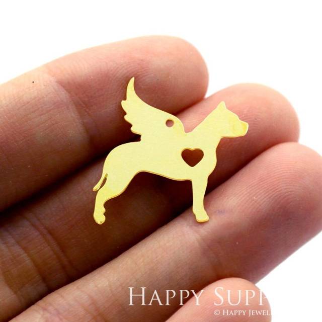 2pcs Brass Jewelry Charms, Dog Raw Brass Earring Charms, Brass Jewelry Pendants, Raw Brass Jewelry Findings, Brass Pendants Jewelry Wholesale (RD1454)