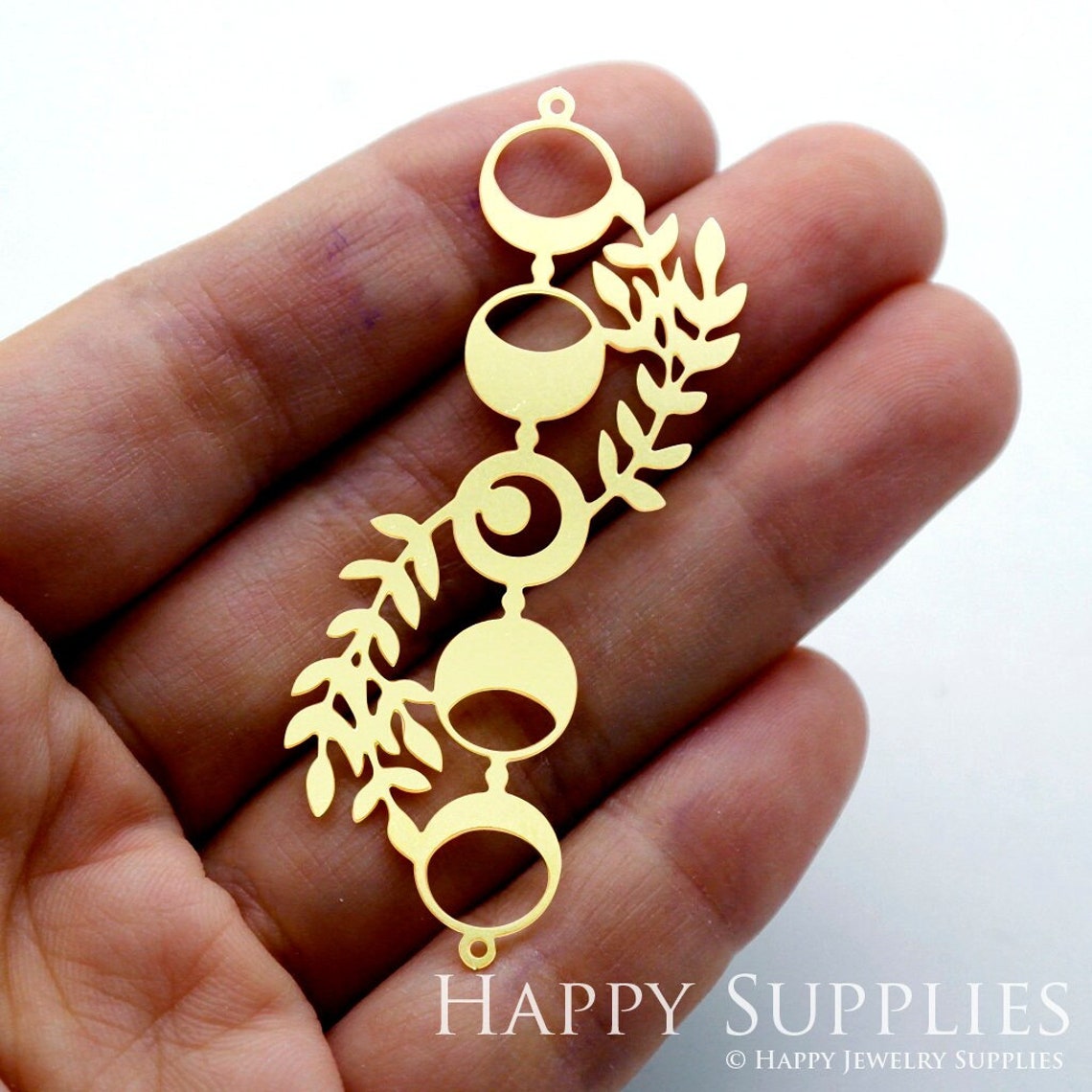 2pcs Brass Jewelry Charms, Moon Phases Raw Brass Earring Charms, Brass Jewelry Pendants, Raw Brass Jewelry Findings, Brass Pendants Jewelry Wholesale (RD1528)
