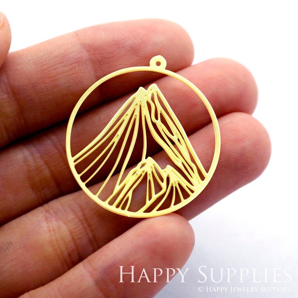2pcs Brass Jewelry Charms, Circle Raw Brass Earring Charms, Brass Jewelry Pendants, Raw Brass Jewelry Findings, Brass Pendants Jewelry Wholesale (RD1491)