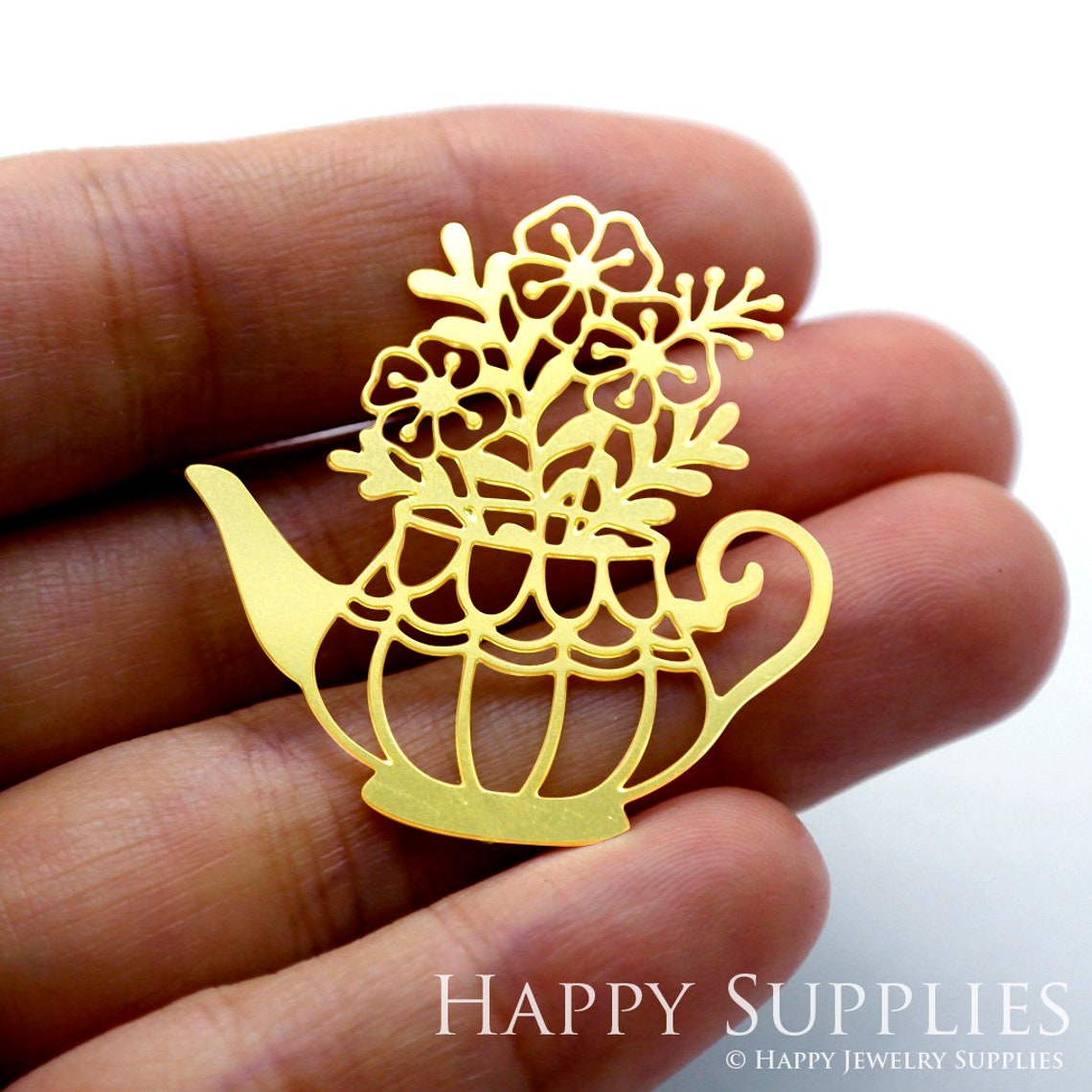 2pcs Brass Jewelry Charms, Lotus Raw Brass Earring Charms, Brass Jewelry Pendants, Raw Brass Jewelry Findings, Brass Pendants Jewelry Wholesale (RD1512)