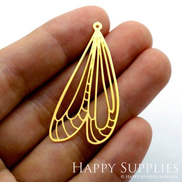 2pcs Brass Jewelry Charms, Dragonfly Wing Raw Brass Earring Charms, Brass Jewelry Pendants, Raw Brass Jewelry Findings, Brass Pendants Jewelry Wholesale (RD1425)