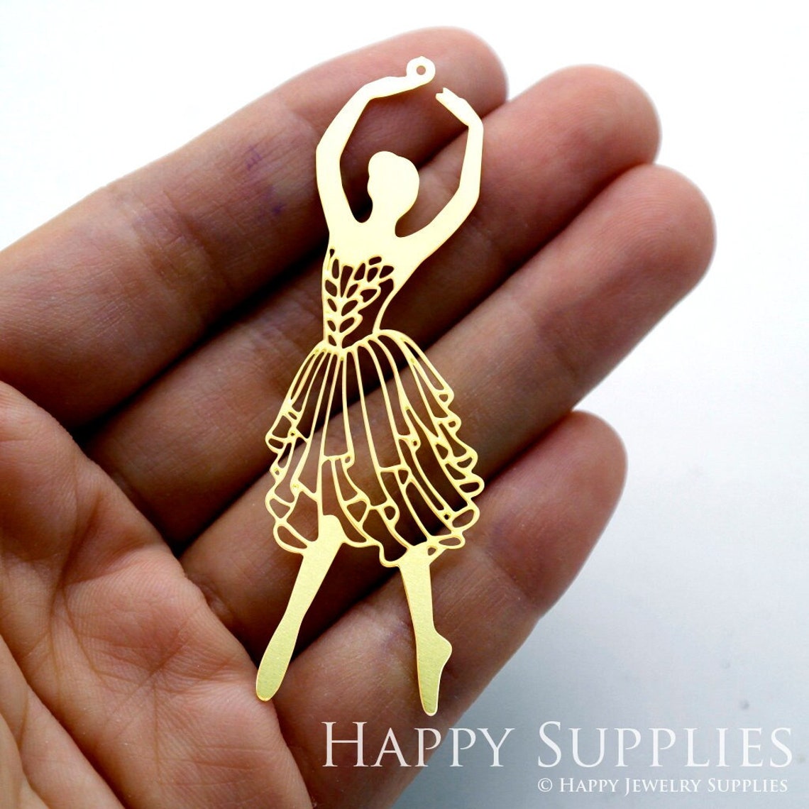 2pcs Brass Jewelry Charms, Girl Raw Brass Earring Charms, Brass Jewelry Pendants, Raw Brass Jewelry Findings, Brass Pendants Jewelry Wholesale (RD1524)