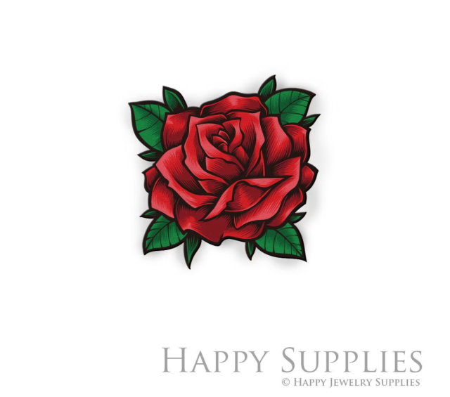 Handmade Jewelry Making Supplies Beads Cut Wooden flower Charm For DIY Necklace Earring Brooch (CW570)