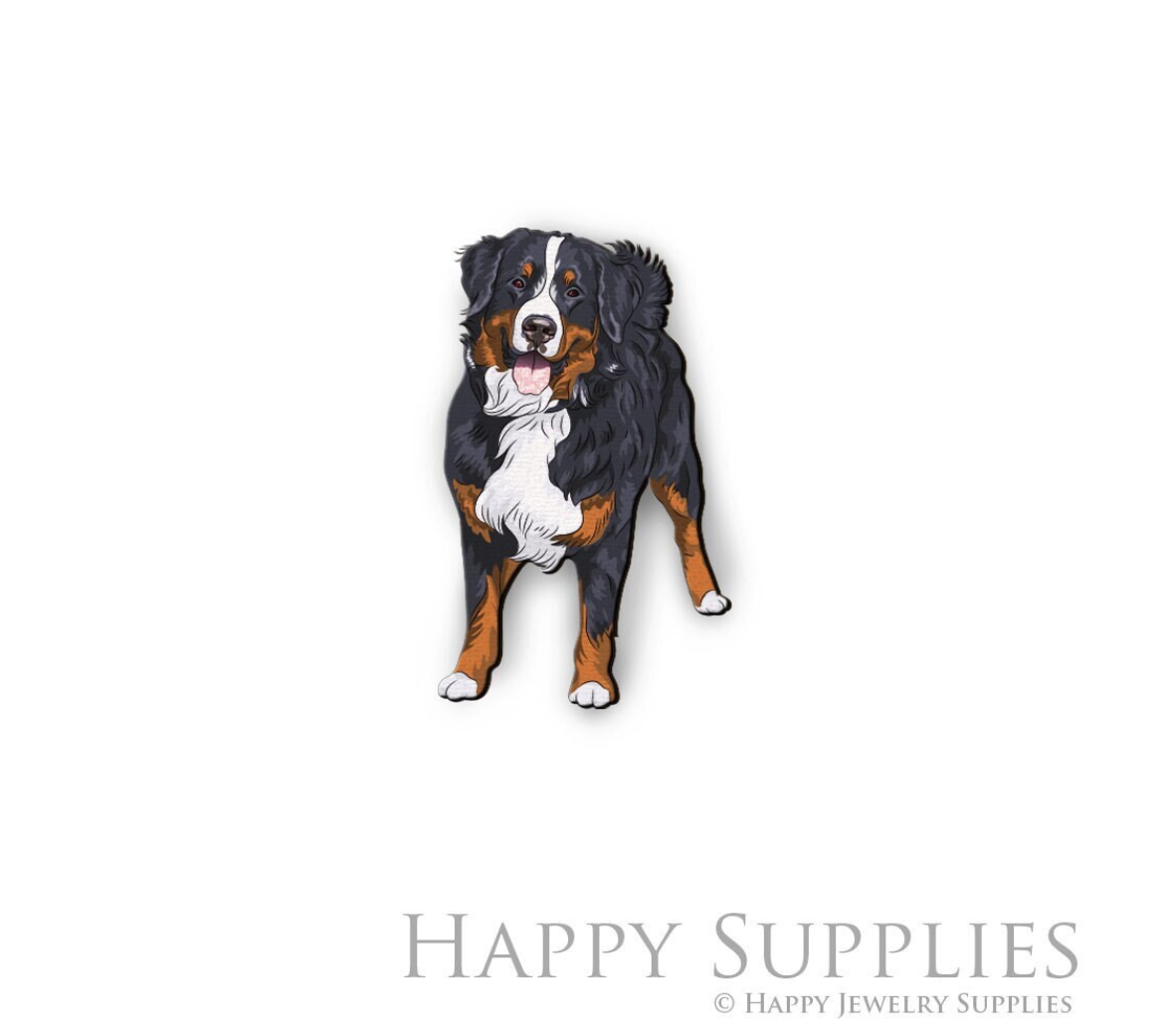 Handmade Jewelry Making Supplies Beads Cut Wooden dog Charm For DIY Necklace Earring Brooch (CW802)