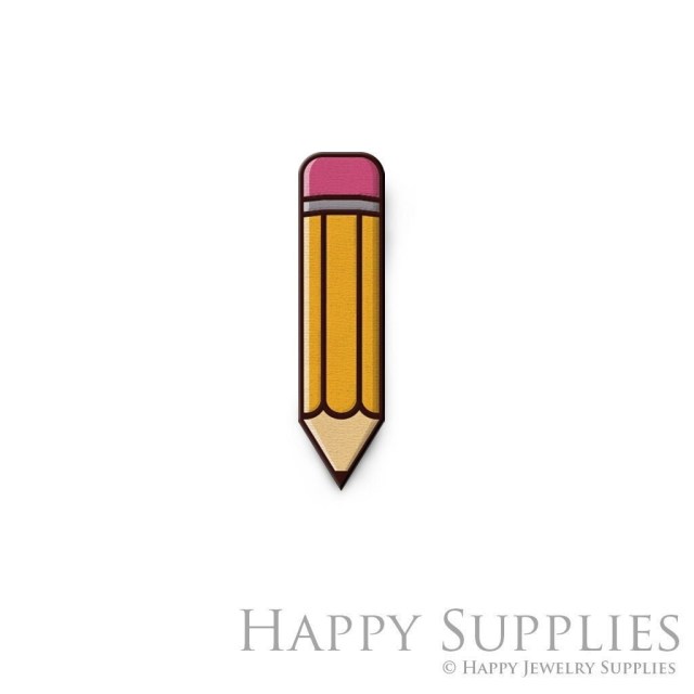 Handmade Jewelry Making Supplies Beads Cut Wooden Pencil Charm For DIY Necklace Earring Brooch (CW874)