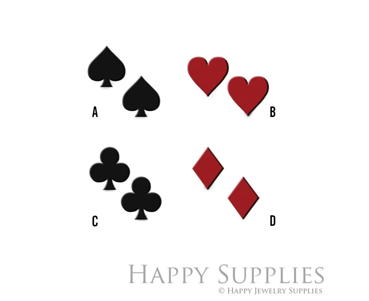 Handmade Jewelry Making Supplies Beads Cut Wooden Poker Card Charm For DIY Necklace Earring Brooch (CW895)