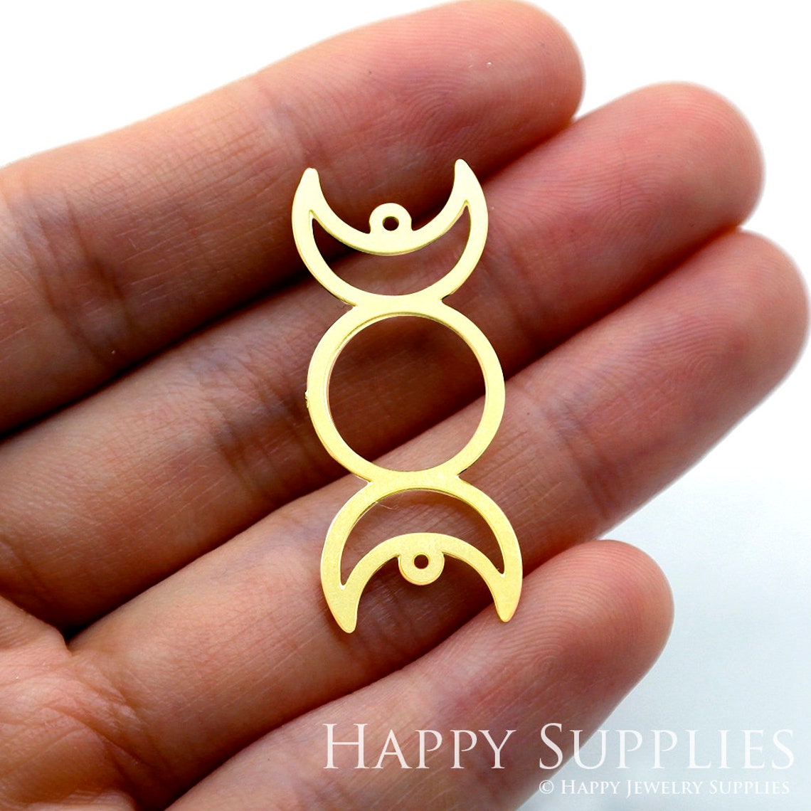 2pcs Brass Jewelry Charms, Moon Raw Brass Earring Charms, Brass Jewelry Pendants, Raw Brass Jewelry Findings, Brass Pendants Jewelry Wholesale (RD1579)