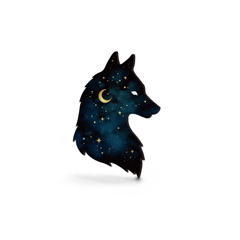 Handmade Jewelry Making Supplies Beads Cut Wooden Wolf Charm For DIY Necklace Earring Brooch (CW149)