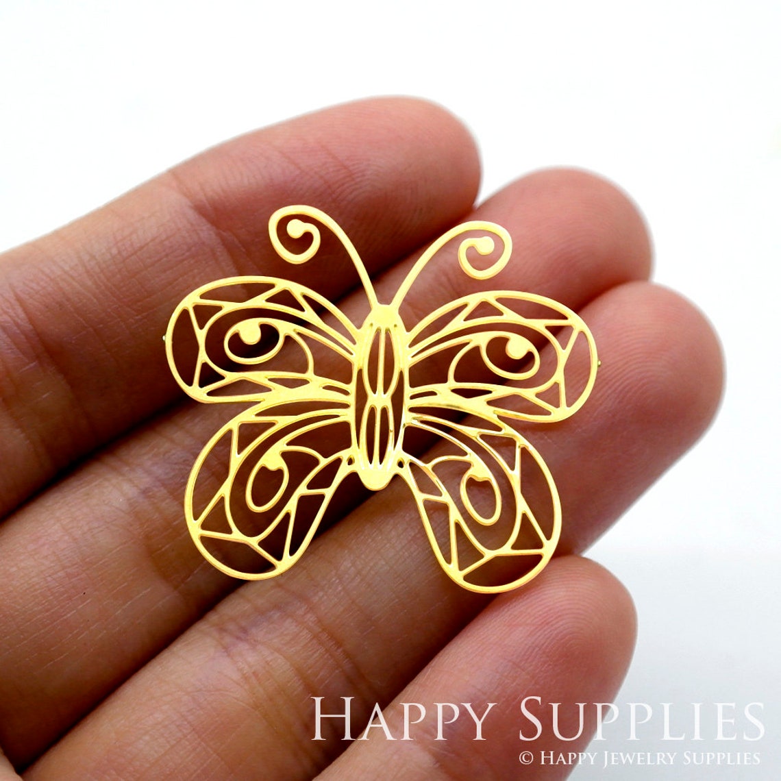 2pcs Brass Jewelry Charms, Butterfly Raw Brass Earring Charms, Brass Jewelry Pendants, Raw Brass Jewelry Findings, Brass Pendants Jewelry Wholesale (RD1548)