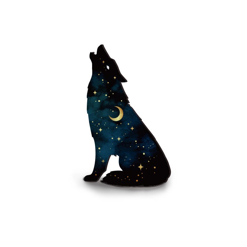 Handmade Jewelry Making Supplies Beads Cut Wooden wolf Charm For DIY Necklace Earring Brooch (CW150)