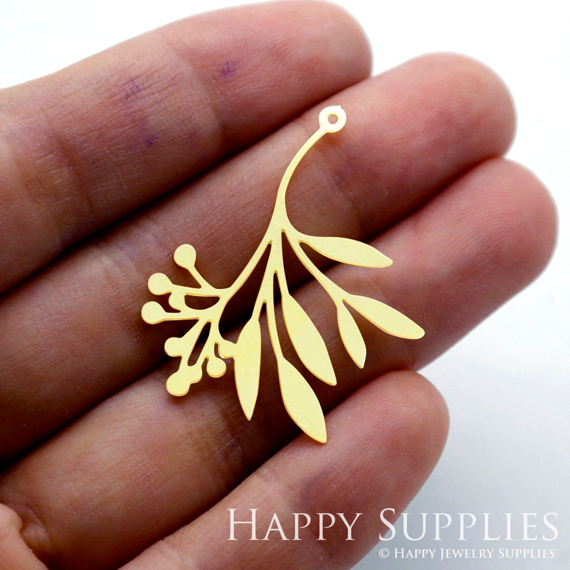2pcs Brass Jewelry Charms, Leaf Raw Brass Earring Charms, Brass Jewelry Pendants, Raw Brass Jewelry Findings, Brass Pendants Jewelry Wholesale (RD1537)