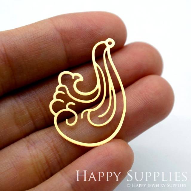 2pcs Brass Jewelry Charms, Billow Raw Brass Earring Charms, Brass Jewelry Pendants, Raw Brass Jewelry Findings, Brass Pendants Jewelry Wholesale (RD1558)