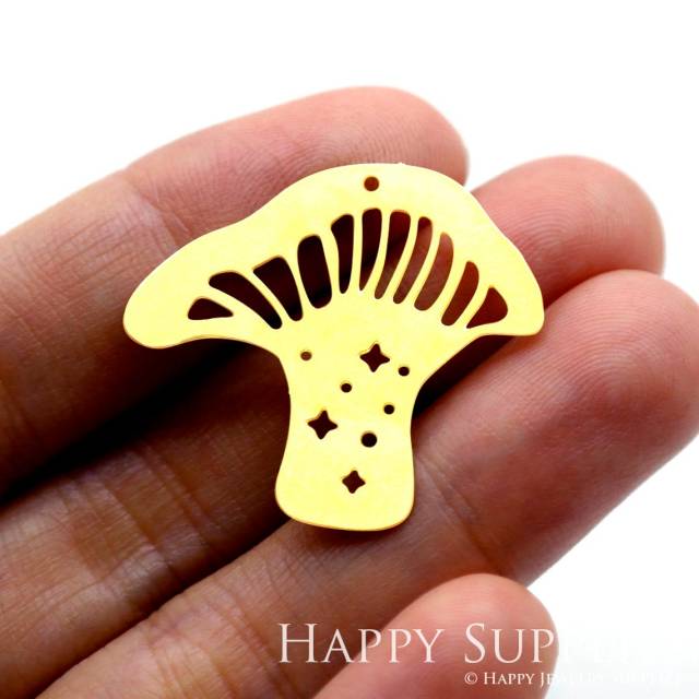 2pcs Brass Jewelry Charms, Mushroom Raw Brass Earring Charms, Brass Jewelry Pendants, Raw Brass Jewelry Findings, Brass Pendants Jewelry Wholesale (RD1547)