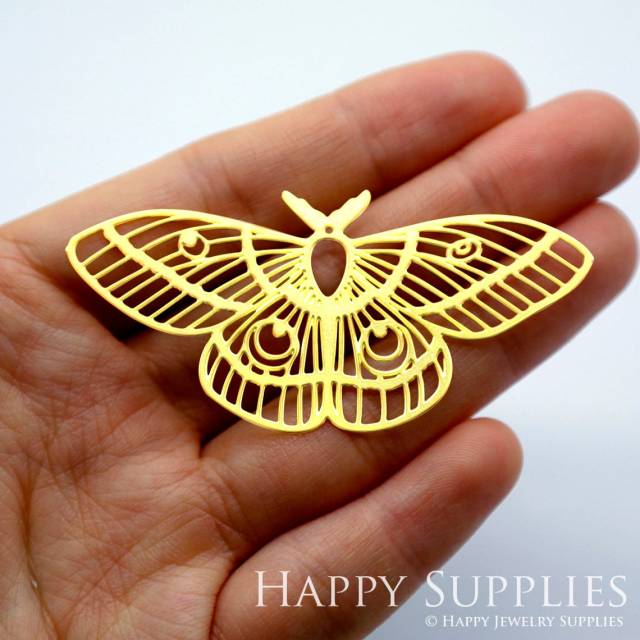 2pcs Brass Jewelry Charms,Geometric Moth Raw Brass Earring Charms, Brass Jewelry Pendants, Raw Brass Jewelry Findings, Brass Pendants Jewelry Wholesale (RD1613)