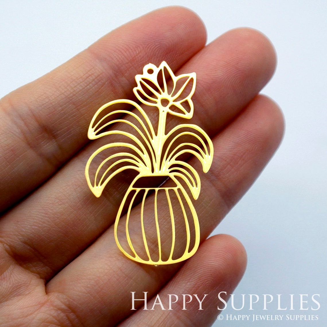 2pcs Brass Jewelry Charms, Flower Raw Brass Earring Charms, Brass Jewelry Pendants, Raw Brass Jewelry Findings, Brass Pendants Jewelry Wholesale (RD1605)