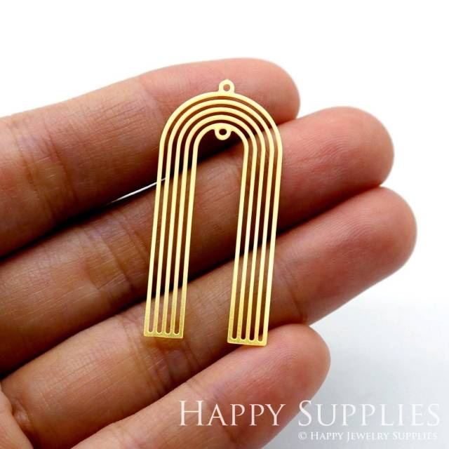 2pcs Brass Jewelry Charms, U Raw Brass Earring Charms, Brass Jewelry Pendants, Raw Brass Jewelry Findings, Brass Pendants Jewelry Wholesale (RD1562)