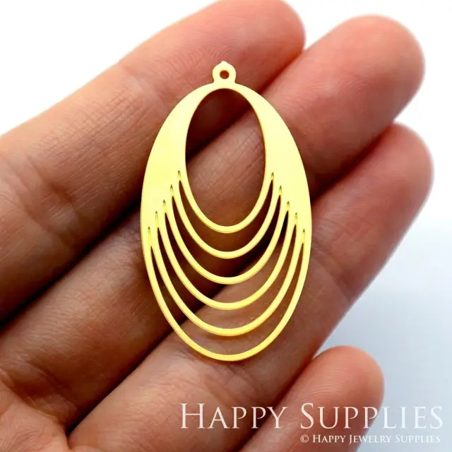 2pcs Brass Jewelry Charms, Oval Raw Brass Earring Charms, Brass Jewelry Pendants, Raw Brass Jewelry Findings, Brass Pendants Jewelry Wholesale (RD1628)