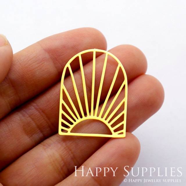 2pcs Brass Jewelry Charms, Semicircle Raw Brass Earring Charms, Brass Jewelry Pendants, Raw Brass Jewelry Findings, Brass Pendants Jewelry Wholesale (RD1767)