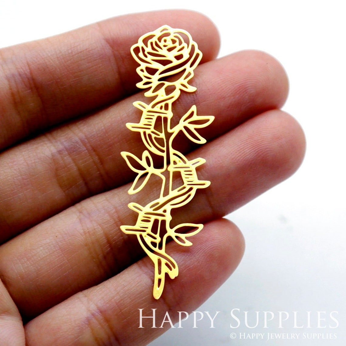 2pcs Brass Jewelry Charms, Flower Raw Brass Earring Charms, Brass Jewelry Pendants, Raw Brass Jewelry Findings, Brass Pendants Jewelry Wholesale (RD1553)