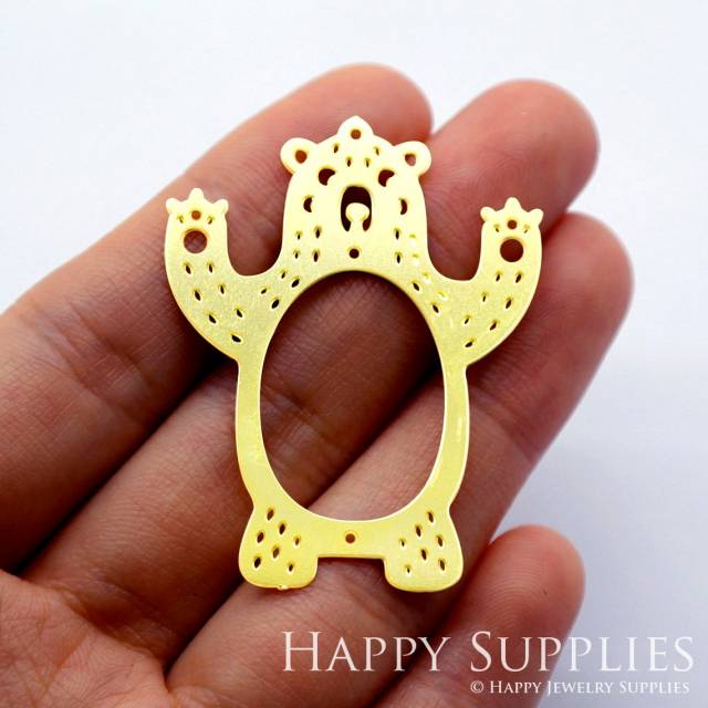 2pcs Brass Jewelry Charms, Bear Raw Brass Earring Charms, Brass Jewelry Pendants, Raw Brass Jewelry Findings, Brass Pendants Jewelry Wholesale (RD1642)