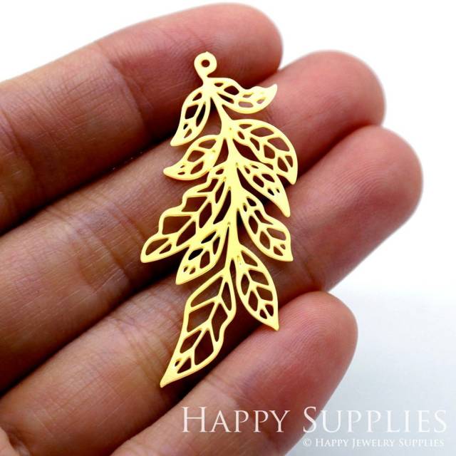 2pcs Brass Jewelry Charms, Leaves Raw Brass Earring Charms, Brass Jewelry Pendants, Raw Brass Jewelry Findings, Brass Pendants Jewelry Wholesale (RD1552)