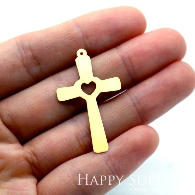 2pcs Brass Jewelry Charms,  Cross Raw Brass Earring Charms, Brass Jewelry Pendants, Raw Brass Jewelry Findings, Brass Pendants Jewelry Wholesale (RD1582)